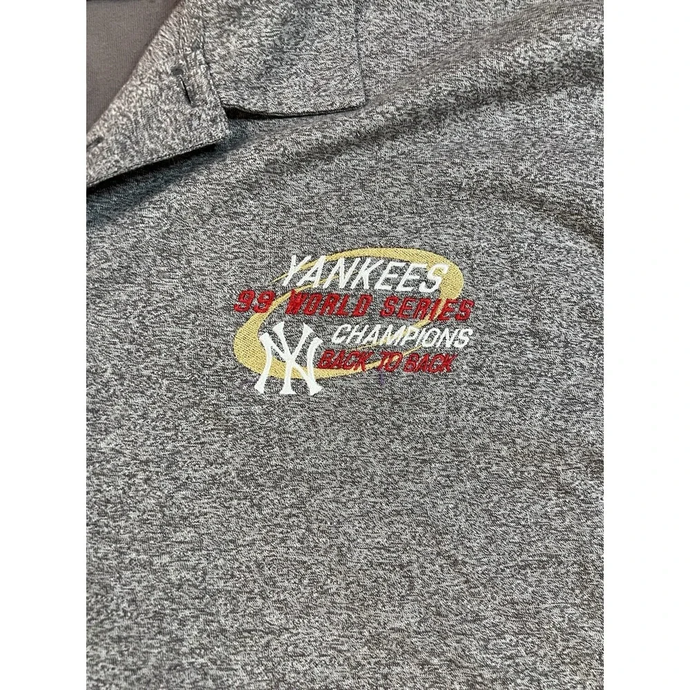 Vintage 1999 Lee Sport New York Yankees World Series Majestic Blue Polo Shirt XL